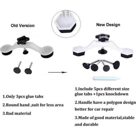 Kit Débosselage sans Peinture PDR Paintless Débosselage Réparation Kit d'outil. (1/4)