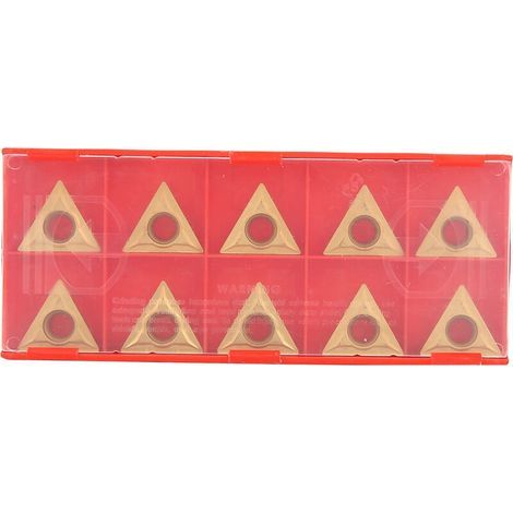 Lames triangulaires en carbure de tungstène, 10 pièces/boîte, inserts anti-impact TCMT 16T304, pour finition semi-finie (1/5)