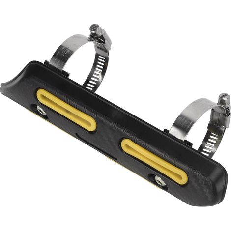 Protection thermique isolante pour pot d'échappement de moto 4 temps, quad, SSV, véhicule tout-terrain, jaune (1/5)