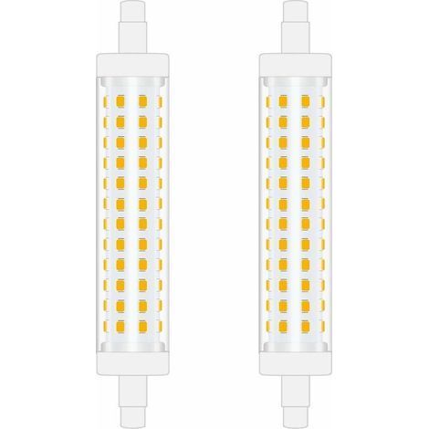 Ampoule LED R7S 118 mm 10 W 6000 K Blanc Froid – Lot de 2, Remplacement Économe pour Projecteur Halogène 100 W, Non Dimmable (1/5)