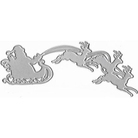 Weihnachtsmann-Hirsch-Metallstanzschablone DIY Scrapbooking Album Stempelpapier C