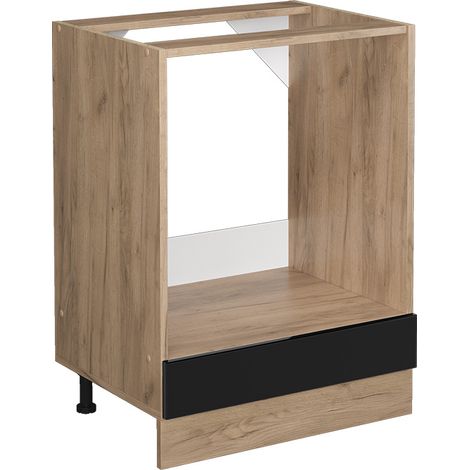 Ofenschrank  R-Line, Schwarz Hochglanz, 60 cm ohne Arbeitsplatte, Vicco