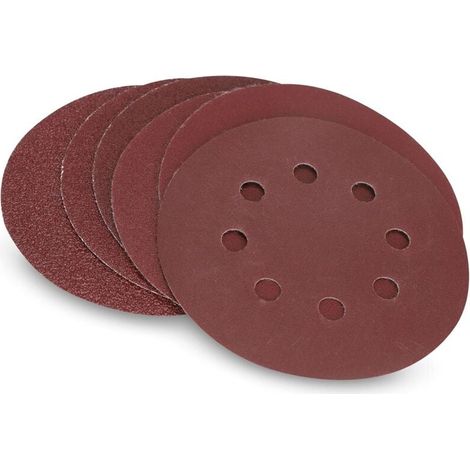 Disque de Ponçage Papier Sablé, 60 Pièces, 125mm Disques Abrasifs pour Grain de Ponceuse Circulaire Papier Abrasif, P40/P60/P80/P120/P180/P240, 8 Trous (1/5)