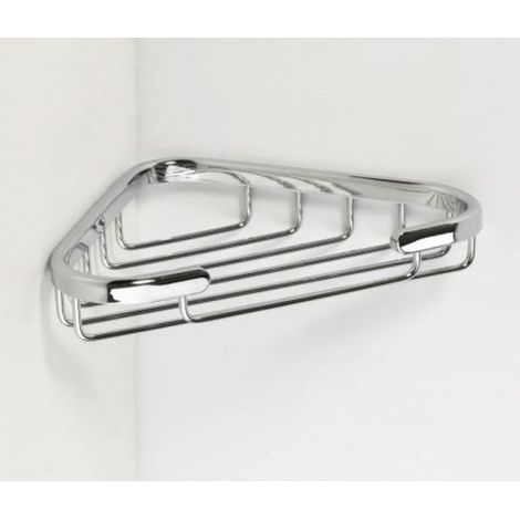 Porte-savon d'angle CYTRO en laiton chromé 17x10x3 cm (1/3)
