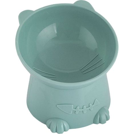 Bowl for pets with base surelevee anti-basculement and inclinable for protect the column cervicale, bowl for cat and dog, water and food (1/4)