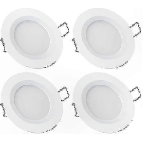 Plafonniers LED encastrés à intensité variable 12 V, 4 x 3 W, 3200 K, entièrement en aluminium, compatibles avec camping-cars et bateaux (1/3)