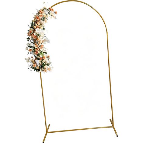 Metallbogen-Set, goldfarben, Eisenbogenstütze für Partys, Feiertage, Hochzeiten, 1,2 x 2,2 m (1/5)