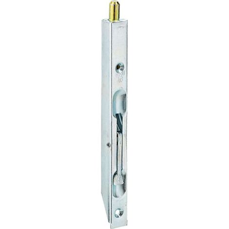 Thirard – Verrou à onglet à bascule zingué – Acier 160 mm x 16,5 mm – Pêne rond Ø 8 mm – Pour fixation sur portes et fenêtres (1/2)