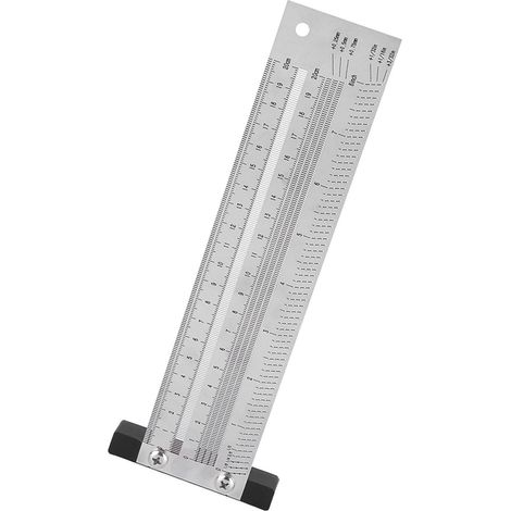 Règle de traçage ultra précise en acier inoxydable, outil de mesure et marquage pour bois, 20 cm (1/5)