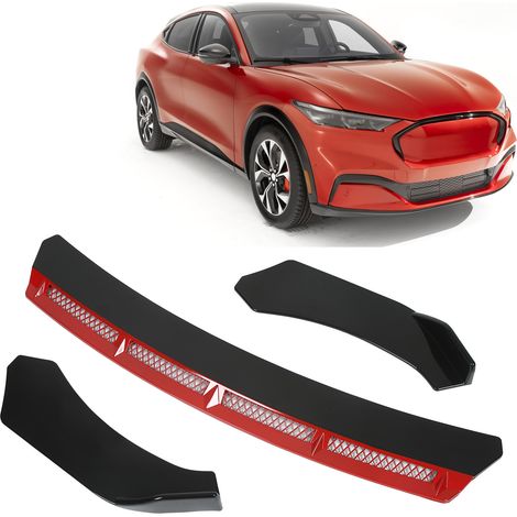Kit de Spoiler Universel pour Pare-chocs Avant - 3 Pièces Rouge pour Modification Auto (1/5)