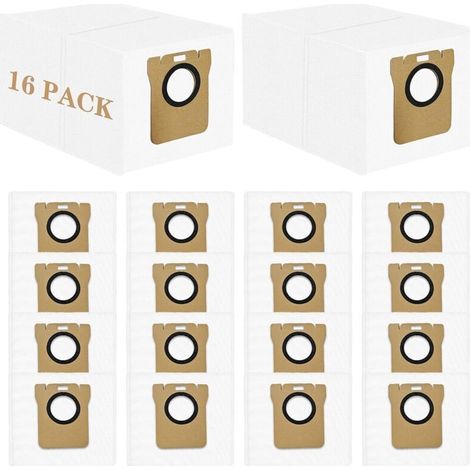 16 sacs à poussière - compatibles avec les aspirateurs robots Dreame S10/S20/X10/X20/L10/M40