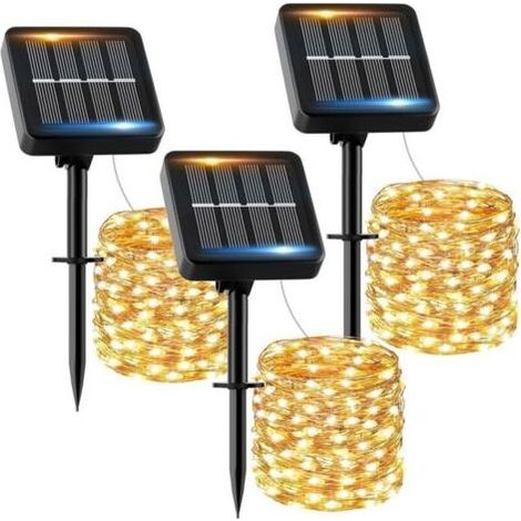 Guirlande Lumineuse, Solaire, Étanche, Décor Jardin Chambre, Terrasse, Extérieur, Balcon, Mariage, Noël, Fête, Patio, Clôture, Intérieur, Allée, Sapin (1/5)