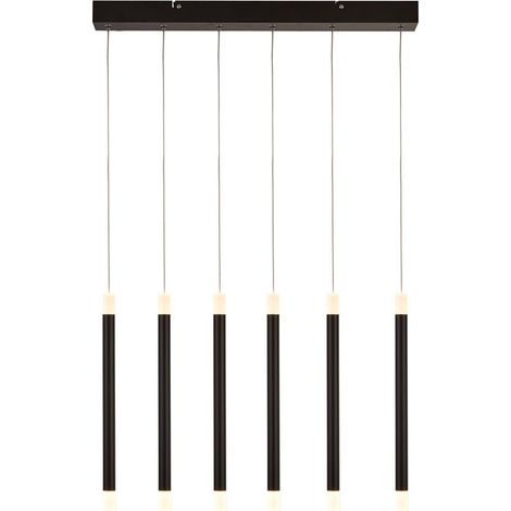 Searchlight Wands Suspension barre à 6 lumières LED noir 2700K (1/2)