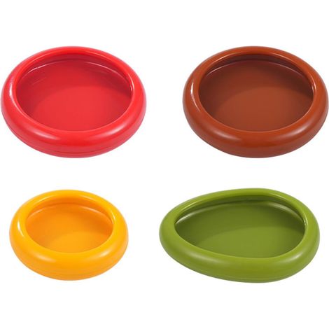 Quatre boîtes de conservation réutilisables pour fruits et légumes, idéales pour conserver avocats, tomates, pommes, ail, etc. (1/5)