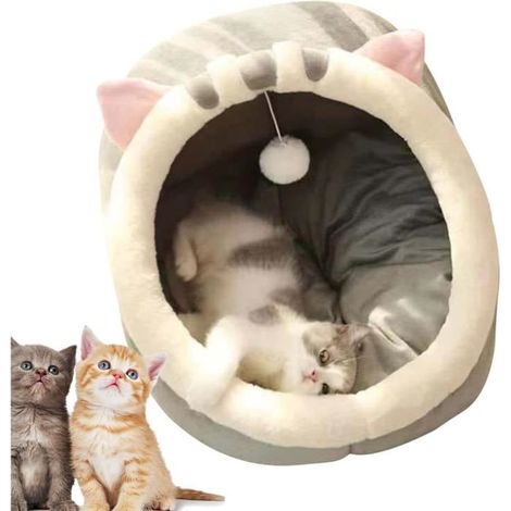Katzenbett - Nicht spezifiziert - Höhlenhaus - Waschbare Höhlenmatte - Buntes Design - Bequem