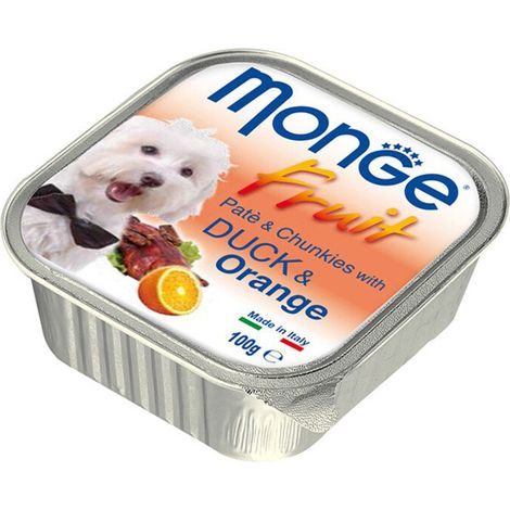 MONGE FRUIT CANE GR.100 ANATRA/ARANCIA