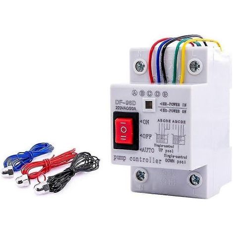 Contrôleur de niveau d'eau automatique DF-96DK, interrupteur 20A 220V, capteur de niveau de liquide pour réservoir d'eau C (Haoyi) (1/5)