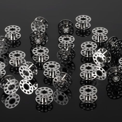Lntyq 25 Pcs machine a coudre accessoires，couture accessoires，canette machine a coudre，adapté pour les machines à coudre à bobine. (métal)