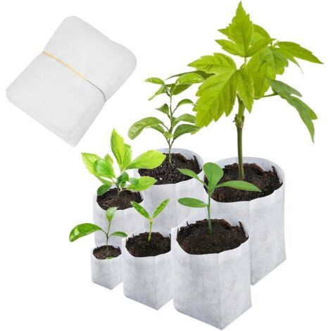 QORVA-600 sacs de semis biodégradables 6 tailles de sacs de plantation non tissés pour les pommes de terre, les tomates et les plantes de jardin (1/5)