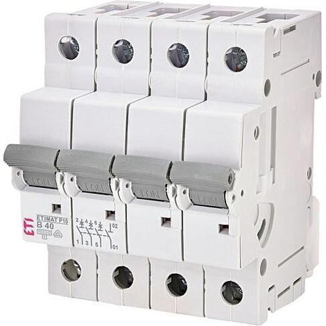 ETI Disjoncteurs automatiques ETIMAT P10 3 pôles + N, 10kA, B40, REG