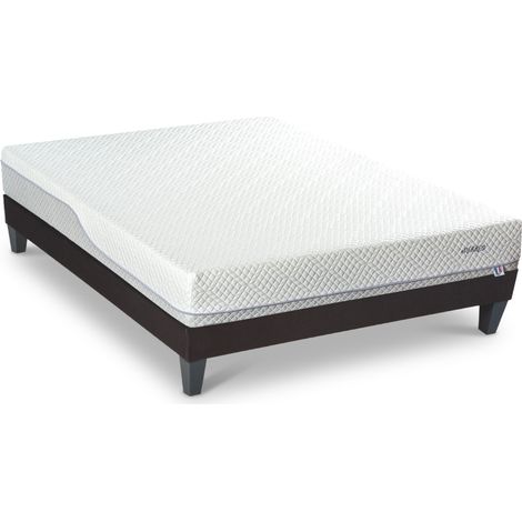 BELLECOUR LITERIE Ensemble EVERBED 180x200 cm Matelas Mémoire de forme + Sommier Bois (1/5)