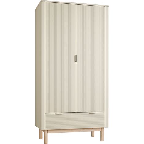 Armoire 2 portes 1 tiroir Pinio Miloo Champagne (1/4)