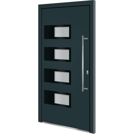 vidaXL Porta Ingresso Antracite 110x210 cm in Alluminio e PVC (1/5)
