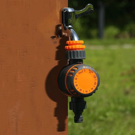 Arroseur automatique, minuterie mécanique pour robinet de jardin manuel, arroseur intelligent à minuterie, bouton de contrôle pour arroser le jardin, sans piles, idéal pour le jardinage et les plantes (1/5)