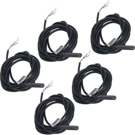 Hochfrequenter induktiver magnetischer Näherungsschalter, 5 Stück, ABS, 2 Drähte NO, 100 mA, AC/DC 5-240 V, Türsensor. (1/5)