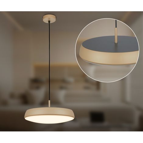 Briloner LED Pendelleuchte Ø35x120 cm Rund 14,5W 1800lm 3000K Warmweiß Anthrazit-Macchiato - Hängelampe Esszimmer Küche Wohnzimmer (1/5)