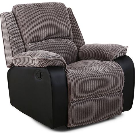 POSTANA GREY FABRIC RECLINER ARMCHAIR (1/5)