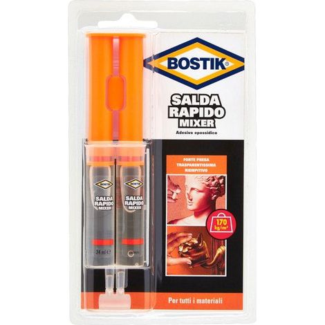 Bostik mixer liquid epoxy adhesive in 24ml syringe blister pack - .325 - 1,3 - 72