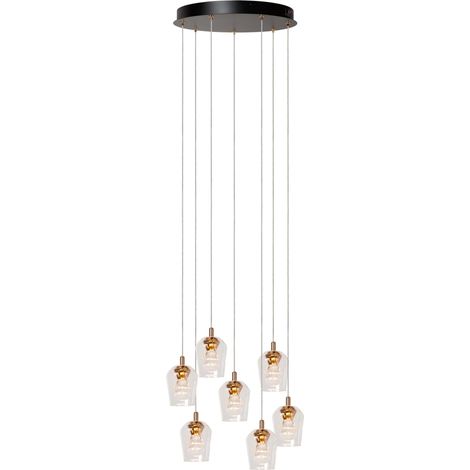 Lampe pendante unique Berliane Ronde à 7 lumières - 00430/28/60 (1/3)