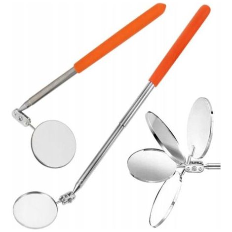 SPECCHIETTO ISPEZIONE TELESCOPICO ALLUNGABILE ORIENTABILE OFFICINA DA 28-44 CM (1/4)