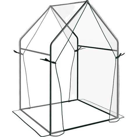 Invernadero de jardín, polietileno resistente a los rayos UV, 90 cm x 90 cm x 145 cm, 2 puertas para facilitar el acceso, diseño impermeable, apto para diversas plantas de jardín. (1/5)