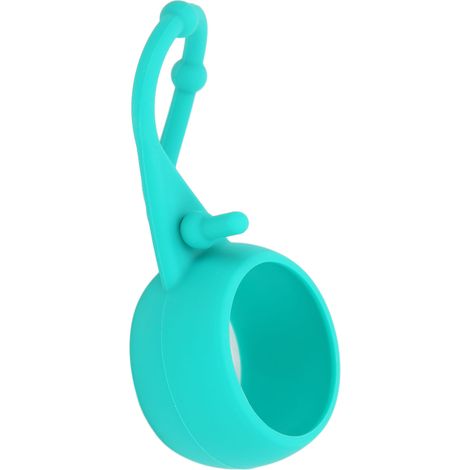 Porte-balles de golf en silicone, housse de protection souple, transport facile, anneau de ceinture/porte-clés/porte-balles de golf pour sac à dos, couleur cyan (1/5)
