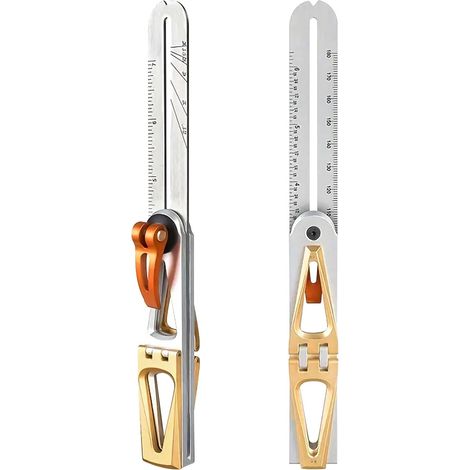 Outil de repérage d'angle coulissant en T - En acier inoxydable - Pour menuisier - Multifonctionnel - Type T (1/5)