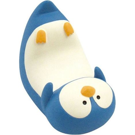 Support téléphone bureau mignon, stable et sans odeur, petit support en résine pour tablette, maison et bureau, pingouin (1/5)