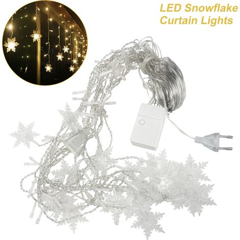 GARRYFIZH Guirlande lumineuse LED flocons de neige pour Noël