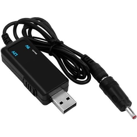 Convertisseur élévateur de tension USB, câble convertisseur CC 5 V vers 9 V/12 V, connecteur 3,5 x 1,35 mm pour convertisseur de puissance, 1 prise en charge (1/5)