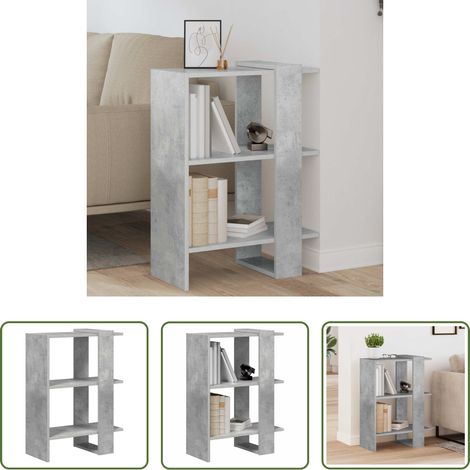 vidaXL Étagère gris béton - Étagère Gris béton 52 x 25 x 71,5 cm Bois d'ingénierie (1/5)