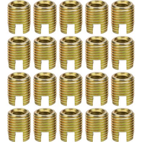 20 Stück selbstschneidende Gewindeeinsätze aus Kohlenstoffstahl 302 (Innengewinde M8x1,25, Außengewinde M12x1,5) (1/5)