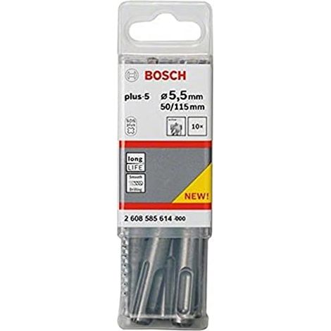 Punta forata SDS plus-5, 5,5 x 50 x 115 mm, confezione da 10 (1/4)