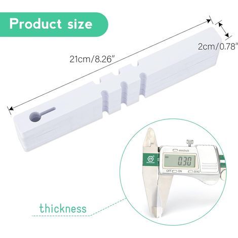 KINGLAKE Lot de 100 étiquettes réglerables en plastique blanc - 21 x 2 cm (1/4)