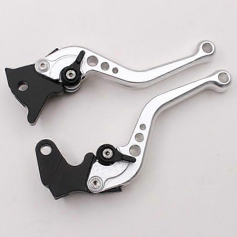 Poignée de frein, d'embrayage, de klaxon et de poignée de frein modifiée pour motocross XT225 TTR250 DT250 LANZA (argent) (1/3)