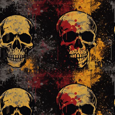 Tela Oxford decorativa para exteriores - Motivo de calavera I DX4835 (1/5)