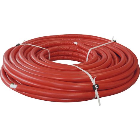 Noyon & Thiebault – Tube multicouche isolé rouge Ø16mm – Longueur 50 mètres – Mousse isolante 10mm pour haute isolation – Certifié QualiBat