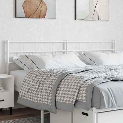 Tête de lit métal blanc 180cm (1/5)