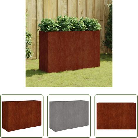 Jardinière - Lit surélevé de jardin 120x40x80 cm acier corten (1/5)