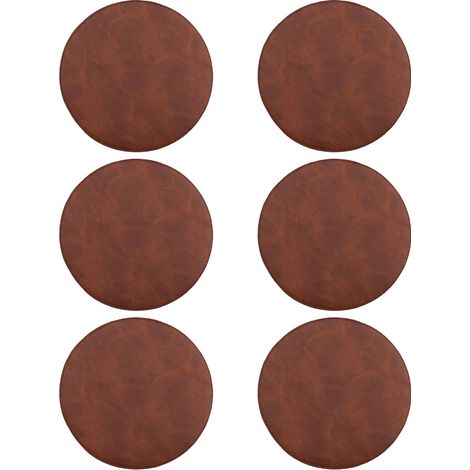 Sous-verre - Rond - 10 cm - PVC Imperméable et Isolant Thermique - Pour Tasses et Cafetières - Lot de 6 (1/5)